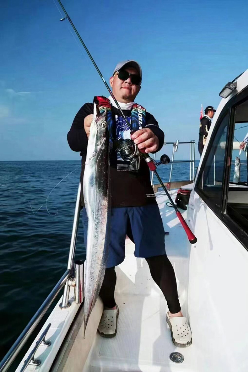 Море удочкой 伊酷达船竿青蓝引竹实心碳素船钓竿近海深海轻型快抽慢摇铁板鱼竿 Ecooda