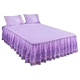 Qiao Ý giường công chúa ren váy mùa hè màu tím bedspread 1.5m1.8 đúp Simmons nệm bảo vệ - Váy Petti