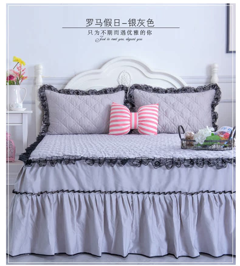 Khéo léo bông mền độn giường váy 1,5m1,8 đôi 2 m bông nệm bọc ren - Váy Petti drap giường có viền