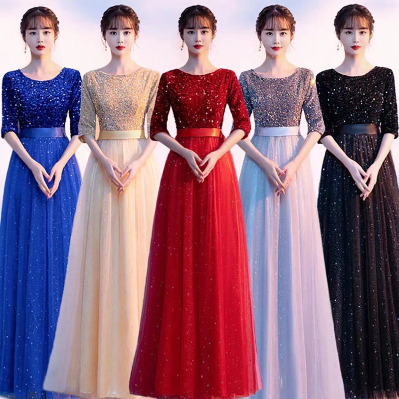 Starry Sky Evening Dress for Women, Choir Performance Costume for Women, 2023 New Style Recital Elegant Solo Conductor Costume Long Dress Starry Sky Evening Dress for Women, Choir Performance Costume for Women, 2023 New Style Recital Elegant Solo Conductor Costume Long Dress