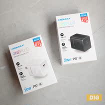 Momax White 20W fast PD charger 9V 2 22A foldable plug USB-C interface