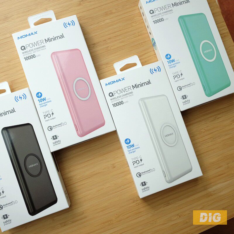 Momax 10000 mAh Mobile power supply PD Fast Charge Qi Wireless Charge Fast Charge