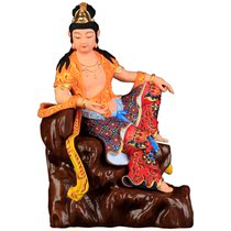 12-inch free Guanyin Bodhisattva bronze sculpture Chinese Zen living room entrance decoration Buddha statue crafts enshrined to ensure safety