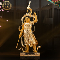 Pure gilt bronze Taoist 60-year-old Taoist statue of Tai Sui Commander Marshal Yin Taoist statue of year-old star Ornament