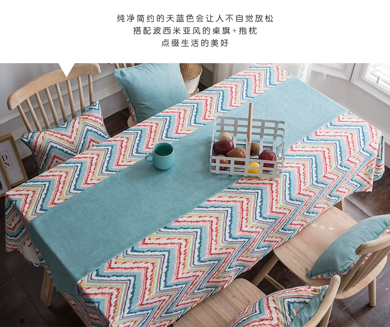 khăn trải bàn bằng vải cotton hiện đại và đơn giản nhỏ Bắc Âu bảng vải khăn trải bàn bàn cà phê á quân bảng hình chữ nhật tươi - Khăn trải bàn