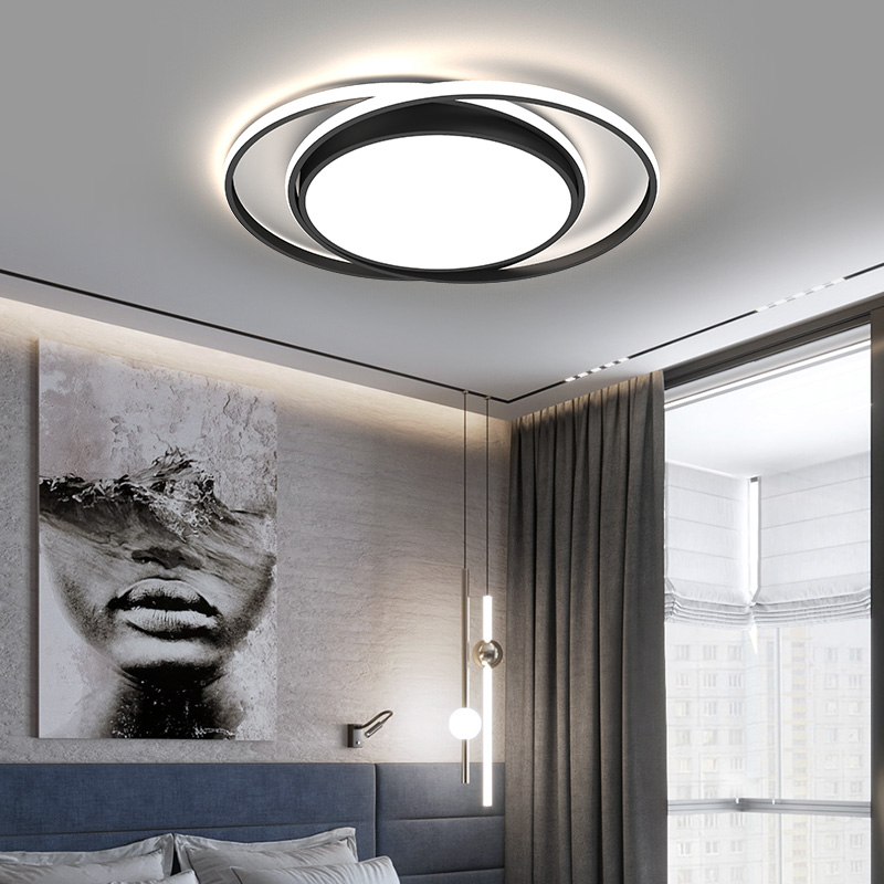 Minimalist bedroom main lamp round home room lamp simple modern creative personality study Nordic LED ceiling lamp