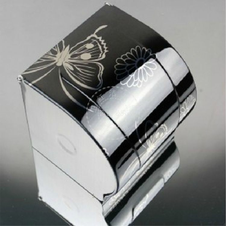 Full steel Makeup Room Paper Towel Rack Toilet Bathroom Toilet Paper Box Sanitary box Waterproof toilet paper rack free of nails