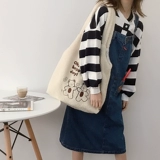 Мультяшный картхолдер, брендовая сумка через плечо, с вышивкой, с медвежатами, Южная Корея