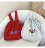 Вместительная и большая универсальная сумка через плечо на одно плечо, барсетка, на шнурках