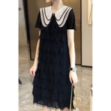 Черная кукла, платье, большой размер, новая коллекция, кукольный воротник, подходит для полных девушек, изысканный стиль, в западном стиле