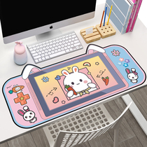  Mouse pad Oversized cute cat ear Shiba Inu Corgi cartoon Doraemon keyboard ins wind gaming mouse pad
