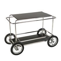 Medieval Wind Stainless Steel Removable Tire Cart Restaurant Commercial Home Double Deck Shelver Minima Dining Car