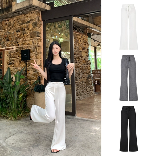 Штаны для отдыха, свободный прямой крой, по фигуре