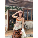 Комплект, дизайнерский кардиган, майка топ, юбка, тренд сезона, 3 предмета