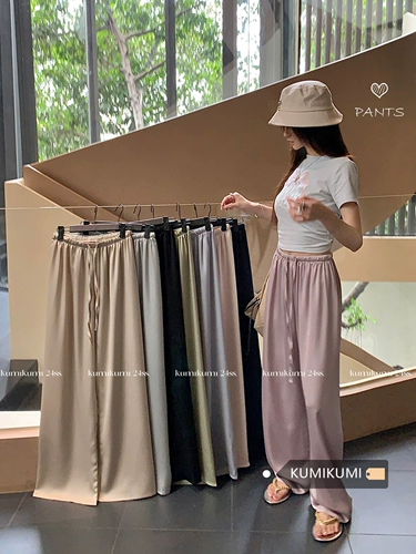 Шелковые летние штаны, свободный крой