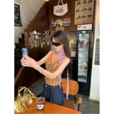 Кружевной комплект, приталенная короткая майка топ, в американском стиле, кружевное платье