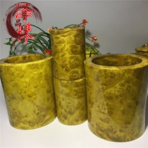 Golden Phoebe Pen Holder School Supplies Storage Station Four Treasures Gold Camphor Solid Wood Monolith Industrial Gift Boutique