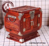 Laos rosewood jewelry box antique carving jewelry box copper buckle with mahogany jewelry box cosmetic box