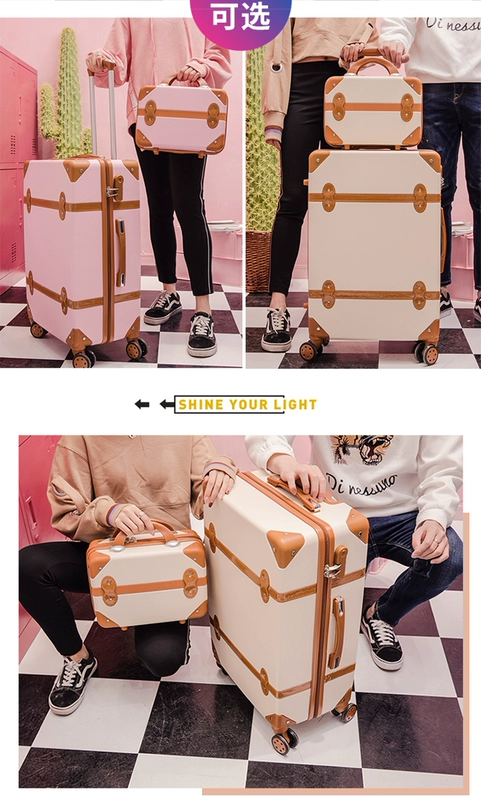 Mật khẩu dễ thương hộp xe đẩy trường hợp mẹ hộp phổ biến bánh xe vali 20 inch 22 inch 24 inch vali nam và nữ hành lý vali xiaomi passport