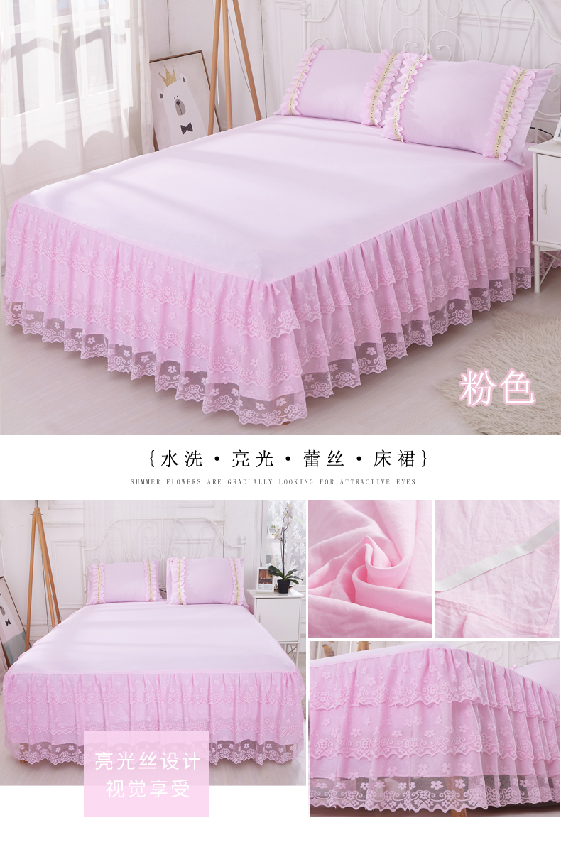 Khăn trải giường giường váy mùa hè một mảnh giường ren công chúa đặt 1.8m2.0 m 1,5 m ba mảnh bìa bụi - Váy Petti váy giường