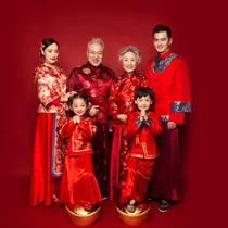 Shadow Building Whole Family Fu Republic Feng Theme Clothing Chinese Style Chinese Style Chinese Style Chinese Style Chinese Style Chinese Style New Year Photo Clothes Ancient Clothes