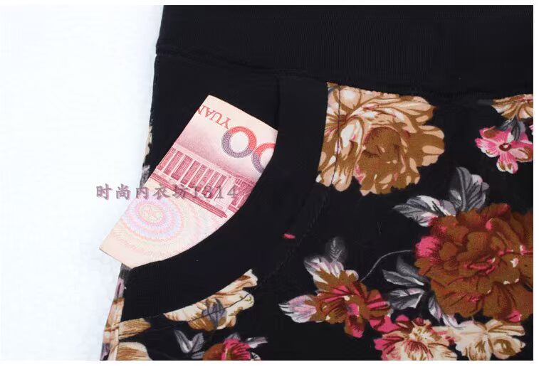 Quần cotton nữ trung niên mùa đông cộng với quần nhung ấm modal eo cao lạc đà đầy đủ quần cotton cỡ lớn mặc mỏng quần giữ nhiệt