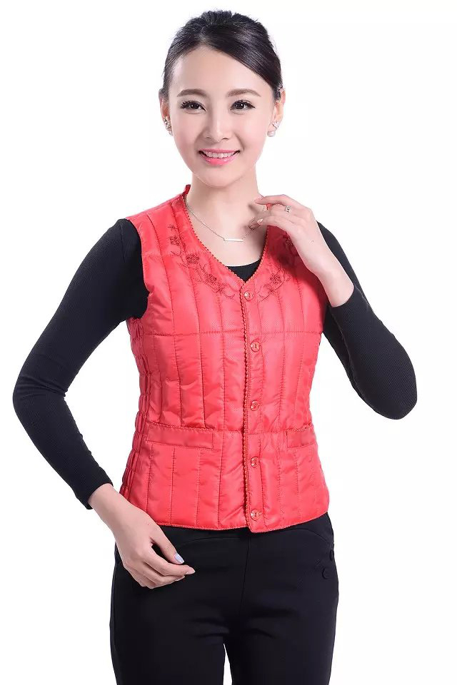 Áo vest nữ mùa thu và mùa đông mẫu dành cho phụ nữ trung niên và người già đồ vest nữ