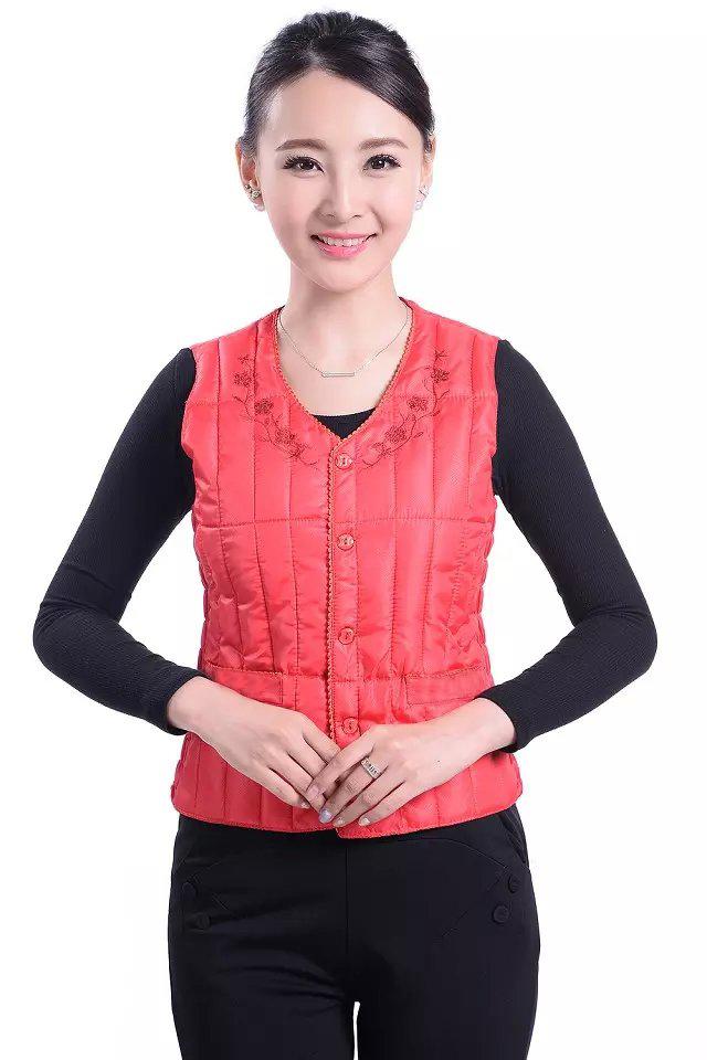 Áo vest nữ mùa thu và mùa đông mẫu dành cho phụ nữ trung niên và người già đồ vest nữ