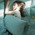 Mềm mại khỏa thân ngủ đan Tianzhu cotton giường ba hoặc bốn mảnh vải cotton đơn giản tinh khiết sọc chăn ga trải giường bộ khăn trải giường - Bộ đồ giường bốn mảnh