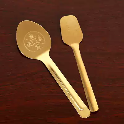 Pure copper incense burner, Ash spoon, Ash scoop, ash, gray, flat Ash, Buddhist supplies, incense, spoon, incense, scented shovel