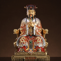 City God Statue Pure Bronze Color Painted City God Statue of the Cheng Huang Temple worshiping the City Gods Pau Ping An Fengshui Feng Shui