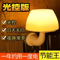 Creative led energy-saving lamp Bedroom plug-in light control switch Night light Night baby feeding mushroom bedside lamp