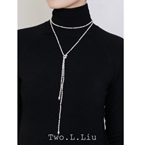 Two L Liu Natural Fresh Water Pearl Sweater Chain Retro Elegant Superior Sense Design Sensation Laminated Temperament Necklace