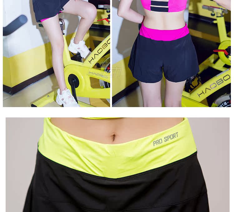 Mới mùa xuân và mùa hè của phụ nữ chạy thể thao yoga quần short khô nhanh lót chống ánh sáng tập thể dục xà cạp thể dục nhịp điệu đôi dây tập yoga