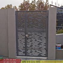 Eurostyle Minimalist Iron Art Gate Outdoor Laser Iron Plate Courtyard to the door Open neighborhood Burglary Prevention Villa area Iron door