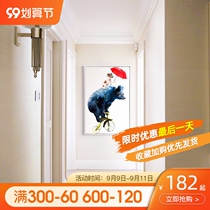 Nordic porch decorative painting living room mural restaurant hanging painting fantasy household vertical version simple single aisle corridor painting