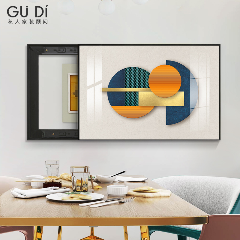 Electric meter box decoration painting light luxury living room hanging picture perforation free modern simple distribution box decoration switch box shelter box