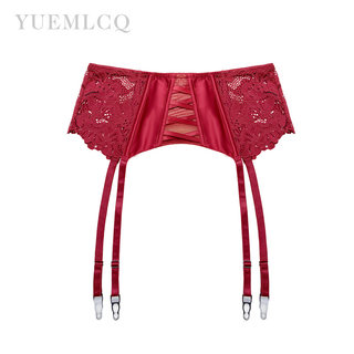 Red Stockings and Garter Belt Women's Waist-Cinching Sexy Set, Plus Size, Pure Desire Style, Garter Belt with Metal Buckle, Non-Slip and Stable