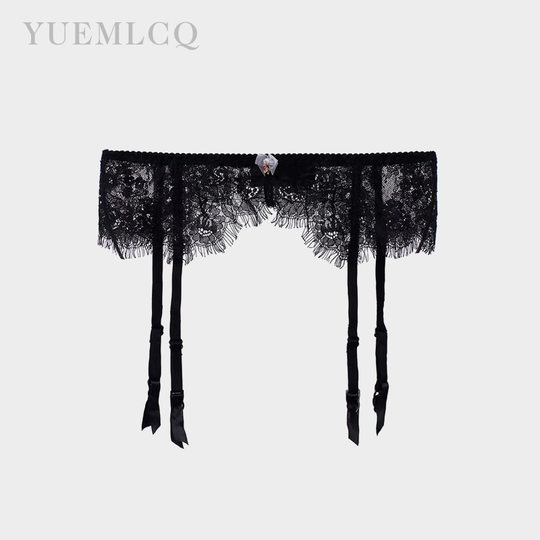 Garter Belt for Women, French Mesh Lace, Black, Sexy, Integrated Duckbill Clip, Palace Style, New Waist Belt Clip