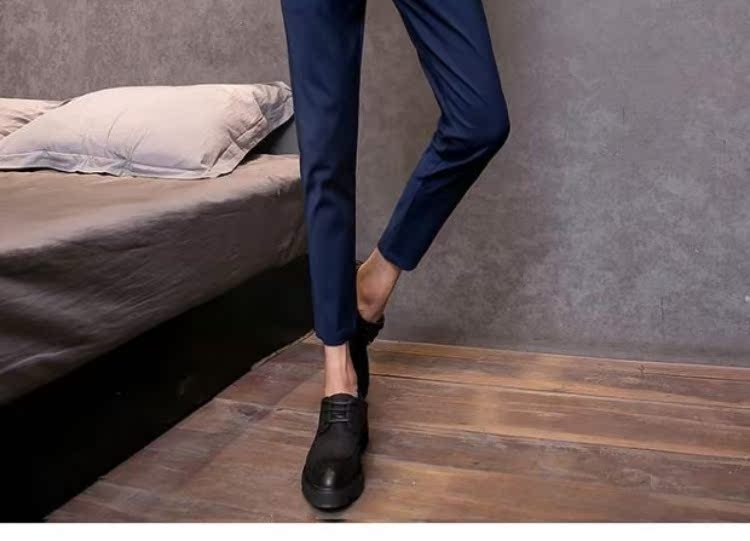 Mùa hè chín quần mỏng nam quần mỏng quần âu quần nam quần thủy triều chân đen phiên bản Hàn Quốc của quần hoang dã quần túi hộp nam