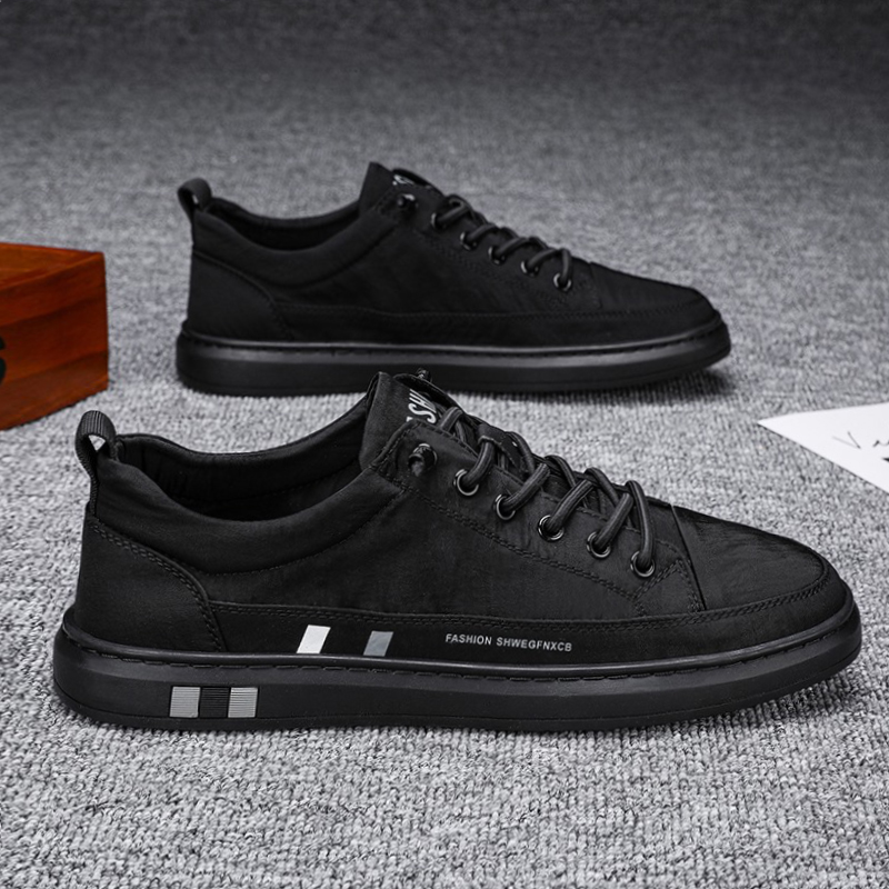 Men Shoes 2023 New Summer Ice Silk Breathable 100 Hitch Sport Casual Board Shoes Work Black Deodorant Tide Shoes-Taobao