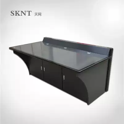 Luxury triple console triple monitoring platform steel Wood combined with high temperature paint three station platform