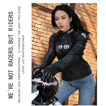 FEHER Motorcycle Riding Suit Womens All Season Leather Clothing Heist Anti-Fall Racing Bike Suit Riding Locomotive Suit Jacket Blouse