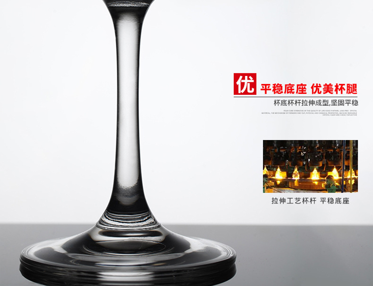 Ly thủy tinh pha lê không chì màu đỏ ly rượu vang Châu Âu ly rượu vang ly rượu vang Khách sạn rượu vang đặc biệt ly uống rượu vang cao cấp