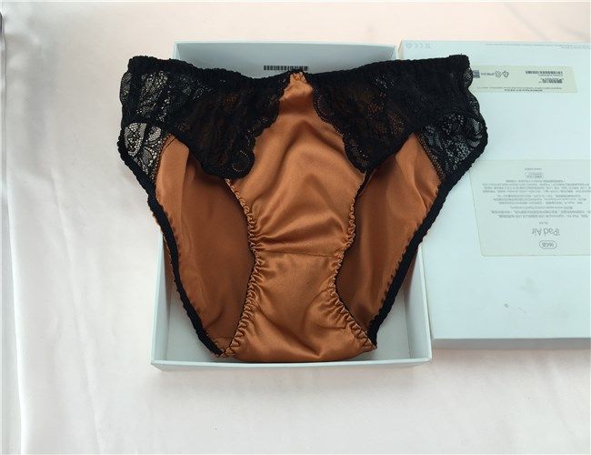 Women's silk 100% mulberry silk briefs T pants thong silk satin T pants sexy beauty underwear spring and summer