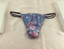 Mens silk thong underwear 100% mulberry silk breifs silk satin underwear spring summer Mulberry double Real
