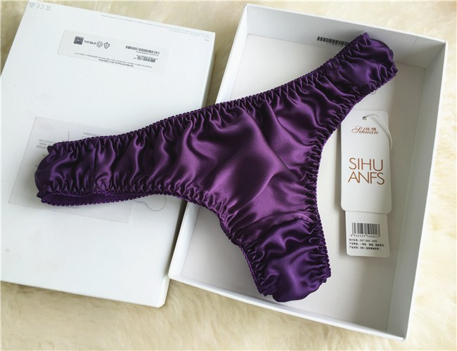 Blonde lesbian two Silk mens bikini purple