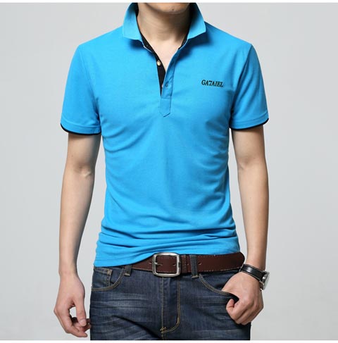 Áo thun nam ngắn tay mùa hè Phiên bản Hàn Quốc tự vạt áo cotton cotton áo sơ mi nam màu sắc tinh khiết áo thun nam có cổ lacoste