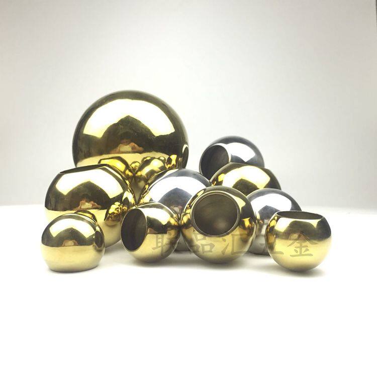 304 boutique stainless steel 201 single-hole ball round pipe seamless polished punching hole ball titanium alloy color single pass ball tube choke plug
