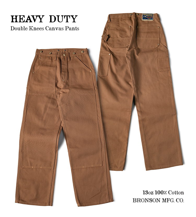 Bronson Double Knee Pants Duck Canvas Logger Carpenter Mens Work